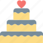 cake, wedding, dessert, heart, love, pastry, sweet 