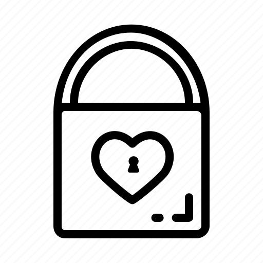 Heart, lock, love, marriage, padlock, wedding icon - Download on Iconfinder