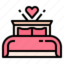 bed, love, room, valentine, wedding