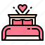 bed, love, room, valentine, wedding 