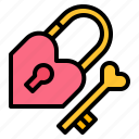 key, lock, love, valentine, wedding