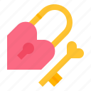 key, lock, love, valentine, wedding