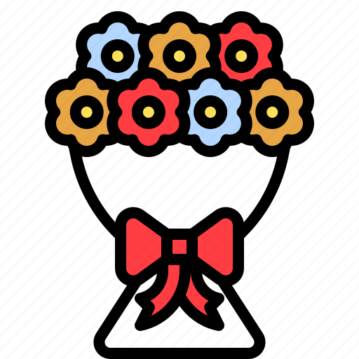 Bouquet, ceremony, flora, flower, marriage, romance, wedding icon - Download on Iconfinder