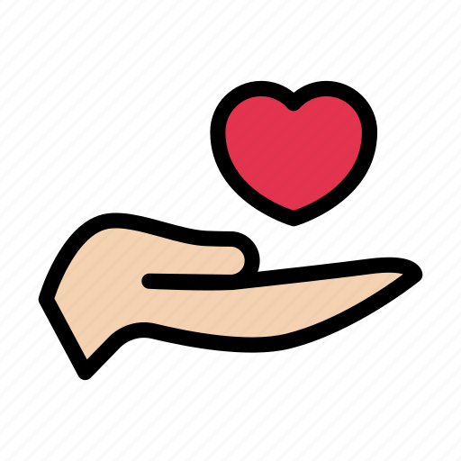 Hand, heart, love, care, wedding icon - Download on Iconfinder