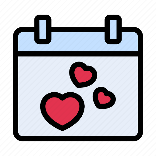 Heart, calendar, love, date, wedding icon - Download on Iconfinder