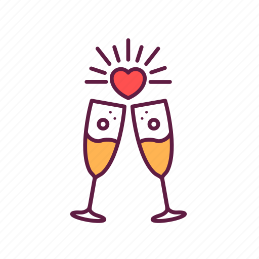 Wedding, glasses, champagne icon - Download on Iconfinder