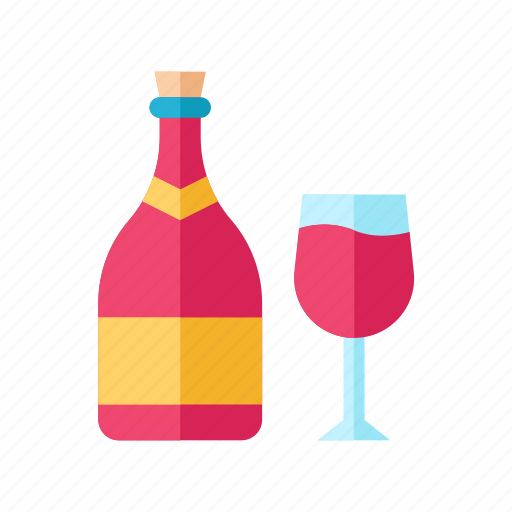 Champagne, wine, alcohol, drink, beverage, glass, bottle icon - Download on Iconfinder