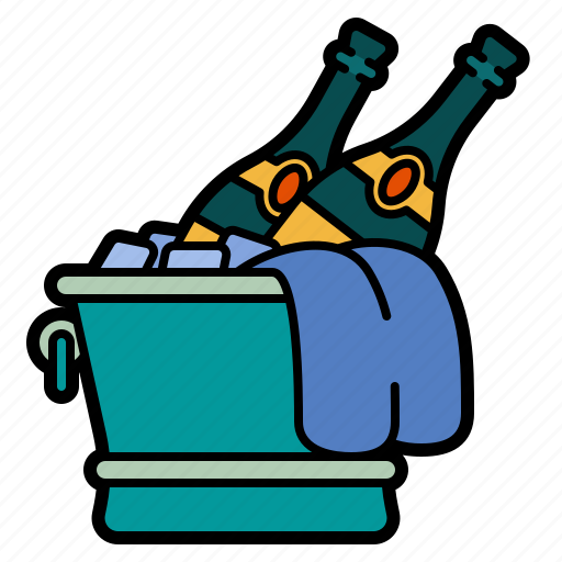 Alcohol, bucket, bottle, drink, celebration, beverage, champagne icon - Download on Iconfinder