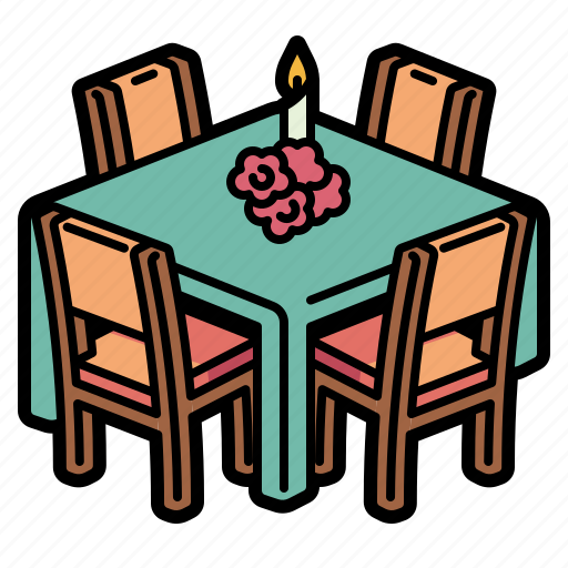 Table, cloth, meal, food, restaurant, chair, furniture icon - Download on Iconfinder