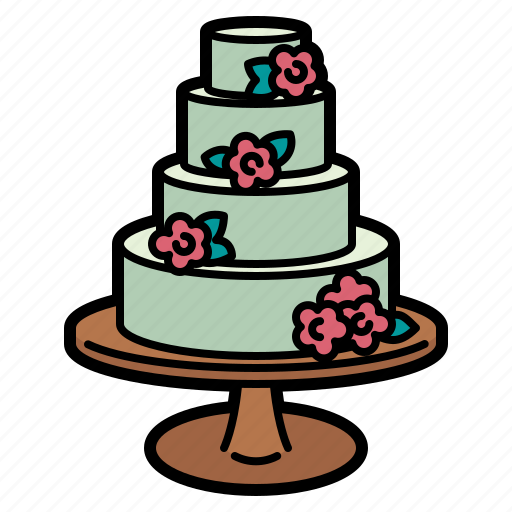 Wedding, cake, bakery, heart, food, valentines, dessert icon - Download on Iconfinder