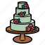 wedding, cake, bakery, heart, food, valentines, dessert 