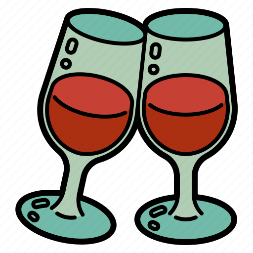 Wine, glass, celebration, beverage, alcohol, wedding, romantic icon - Download on Iconfinder
