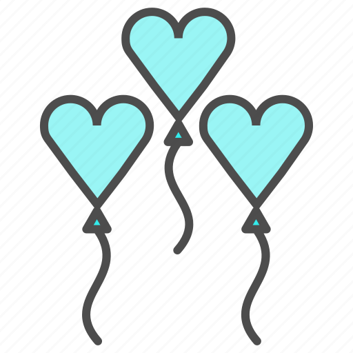 Balloons, heart, love, valentine, wedding icon - Download on Iconfinder