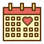 calendar, heart, date, love 