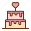 wedding, cake, heart, valentine 