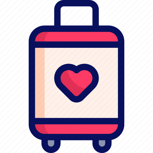 Honeymoon, travel, wedding, suitcase icon - Download on Iconfinder
