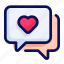 love, message, chat, heart 