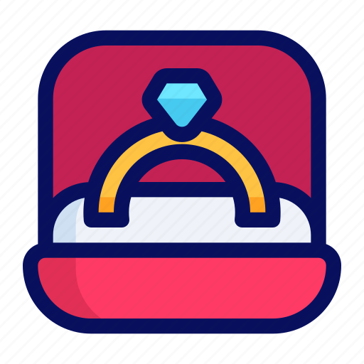 Ring, box, wedding, jewelry icon - Download on Iconfinder
