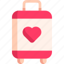 honeymoon, suitcase, luggage, travel, wedding