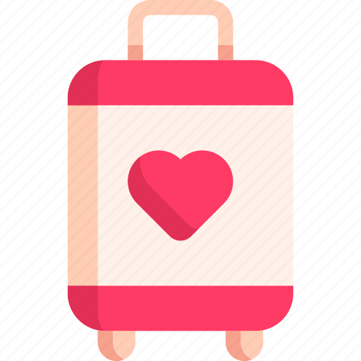 Honeymoon, suitcase, luggage, travel, wedding icon - Download on Iconfinder