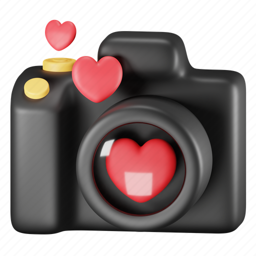 Wedding, camera, love, photo, groom, marriage, photography 3D illustration - Download on Iconfinder