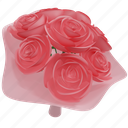 bouquet, of, roses, pink, valentine, flora, love, romantic, flower 