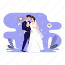 couple, dancing, marriage, day, happy