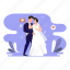 couple, dancing, marriage, day, happy 