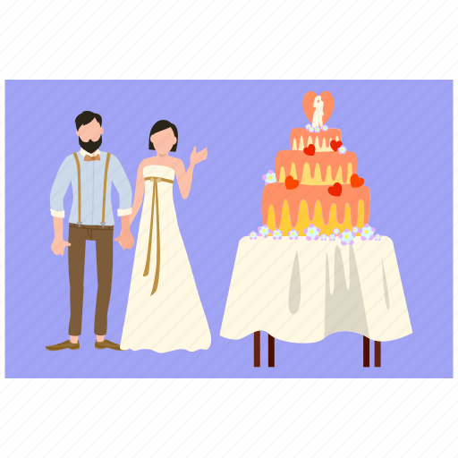 Wedding, ceremony, cake, cutting, couple icon - Download on Iconfinder