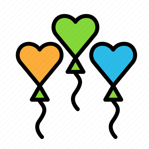 Baloons, heart, love, marriage, party, wedding icon - Download on Iconfinder