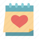 calendar, day, heart, love, romantic, wedding