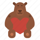 bear, childhood, fluffy, heart, love, puppet, teddy