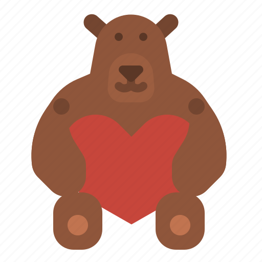 Bear, childhood, fluffy, heart, love, puppet, teddy icon - Download on Iconfinder