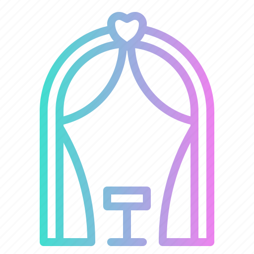 Arch, celebration, heart, love, romance, romantic, wedding icon - Download on Iconfinder