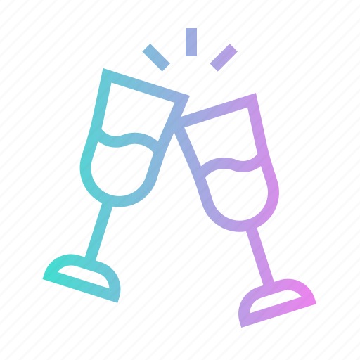 Alcohol, alcoholic, celebration, cheers, drinks, glasses, toast icon - Download on Iconfinder