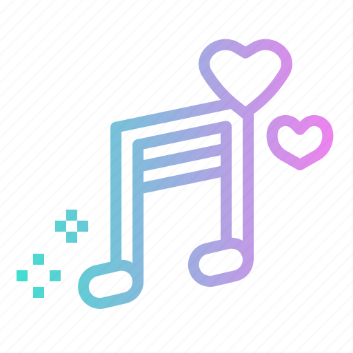 Hearts, love, music, musical, player, song icon - Download on Iconfinder