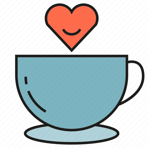 Coffee cup, cup, drinks, heart icon - Download on Iconfinder