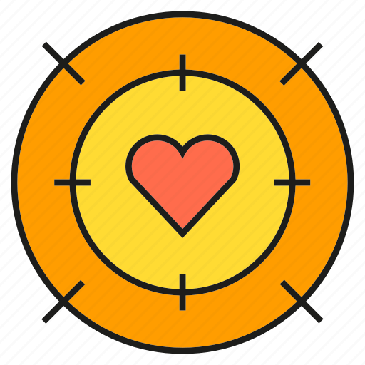 Crosshair, heart, love, valentine, wedding icon - Download on Iconfinder