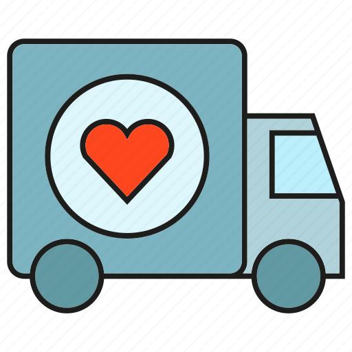 Delivery, heart, love, send, truck, valentine, wedding icon - Download on Iconfinder