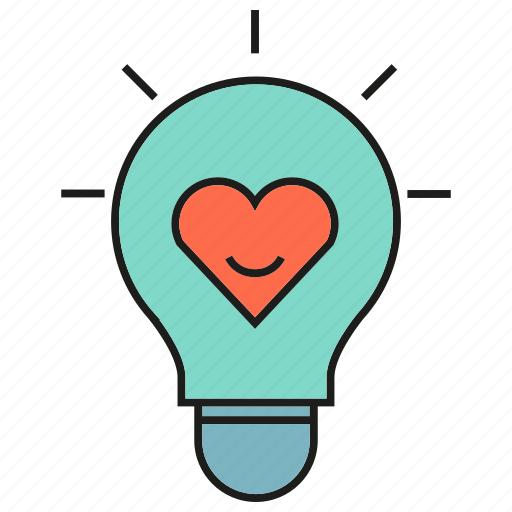 Bulb, heart, light, love icon - Download on Iconfinder
