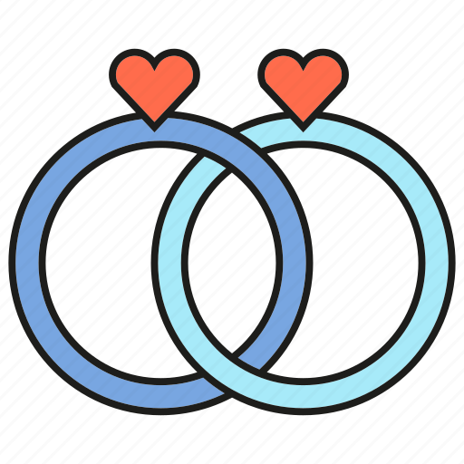 Couple, heart, love, wedding rings icon - Download on Iconfinder