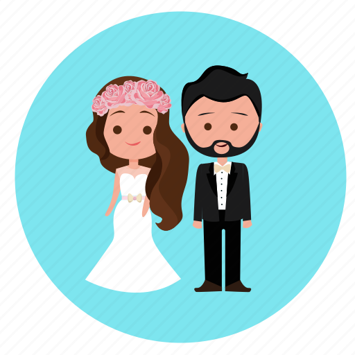 Bride, couple, wedding, wedding day, wedding dress, wedding icon, wedding suit icon - Download on Iconfinder