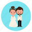 bride, couple, wedding, wedding day, wedding dress, wedding icon, wedding suit 