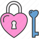 padlock, heart, lock, security, password, locked, romance, favorite, love