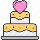 wedding, cake, romance, couple, party, heart, love, bride, marriage