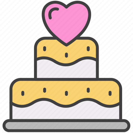 Wedding, cake, romance, couple, party, heart, love icon - Download on Iconfinder