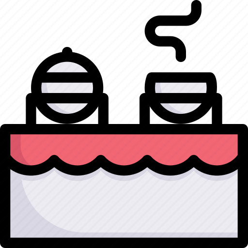 Couple, food table, love, marriage, meal, party, wedding day icon - Download on Iconfinder