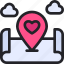 pin, map, love, heart, wedding 