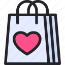 shopping, bag, love, gift, wedding, heart