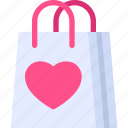 shopping, bag, love, gift, wedding, heart